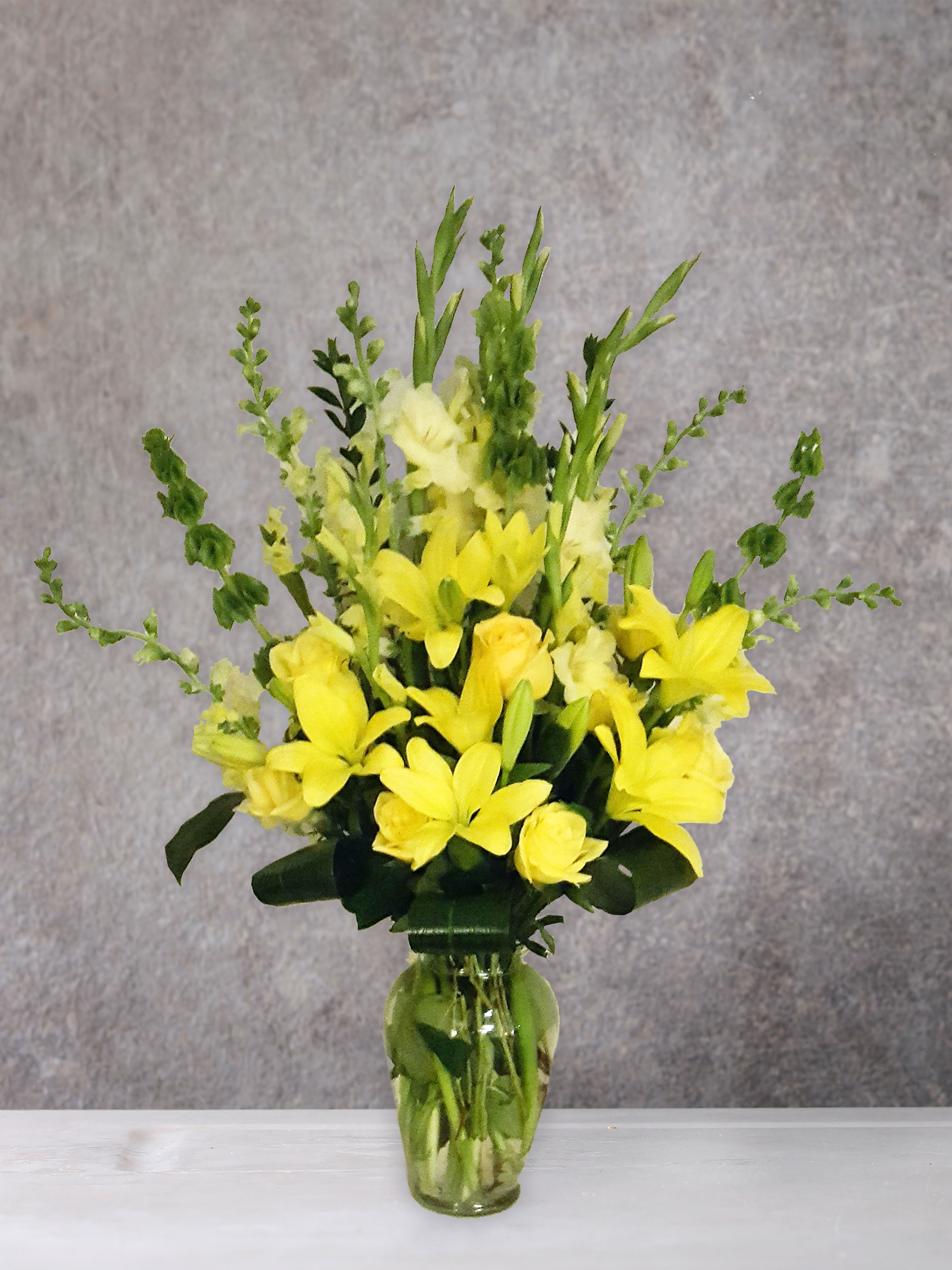 Yellow Flower Mix in Vase – Anderson Flower Store